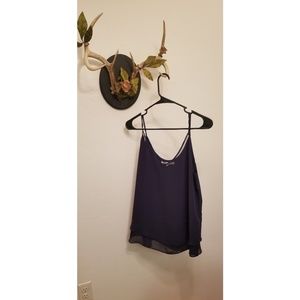 Navy Flowing Tank Top